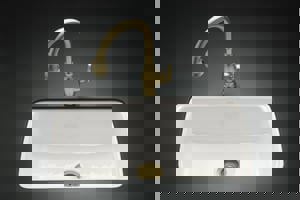 33 in. Undermount Cast Iron Single Bowl Kitchen Sink in White